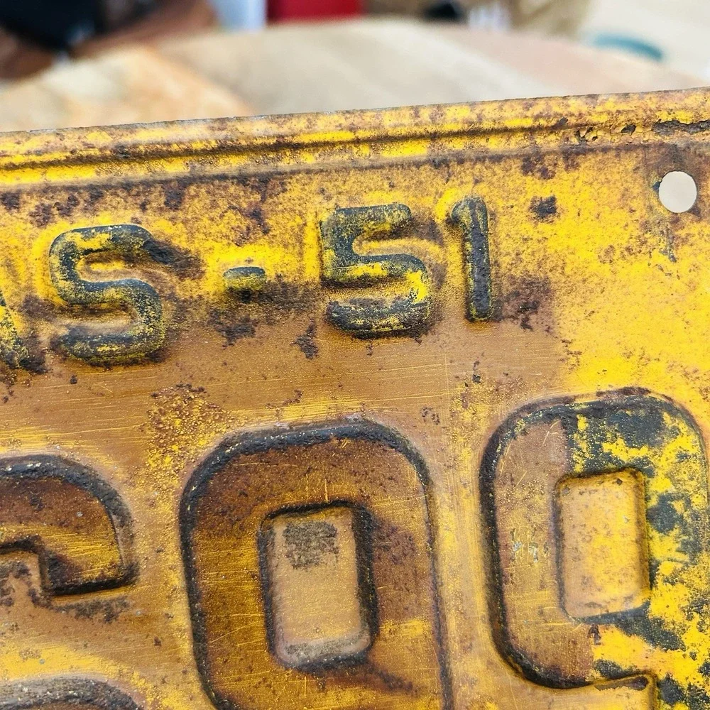 VINTAGE 1951 TEXAS Automobile Car LICENSE PLATE WE 1699 Passenger Antique